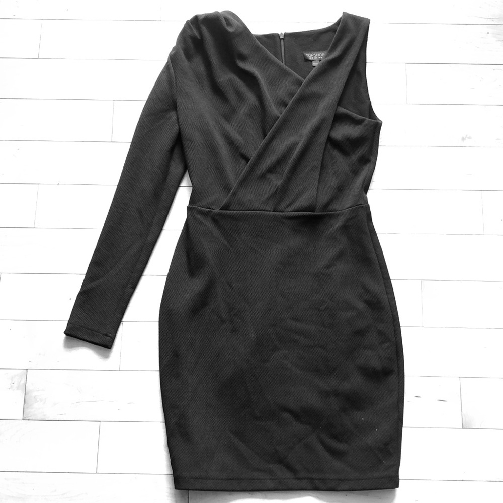 Top shop Black One-Shoulder Dress